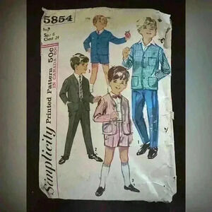 Vintage 1960s boys sewing pattern